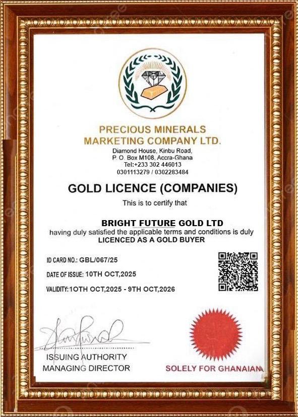 PMMC Gold Buyer Licence